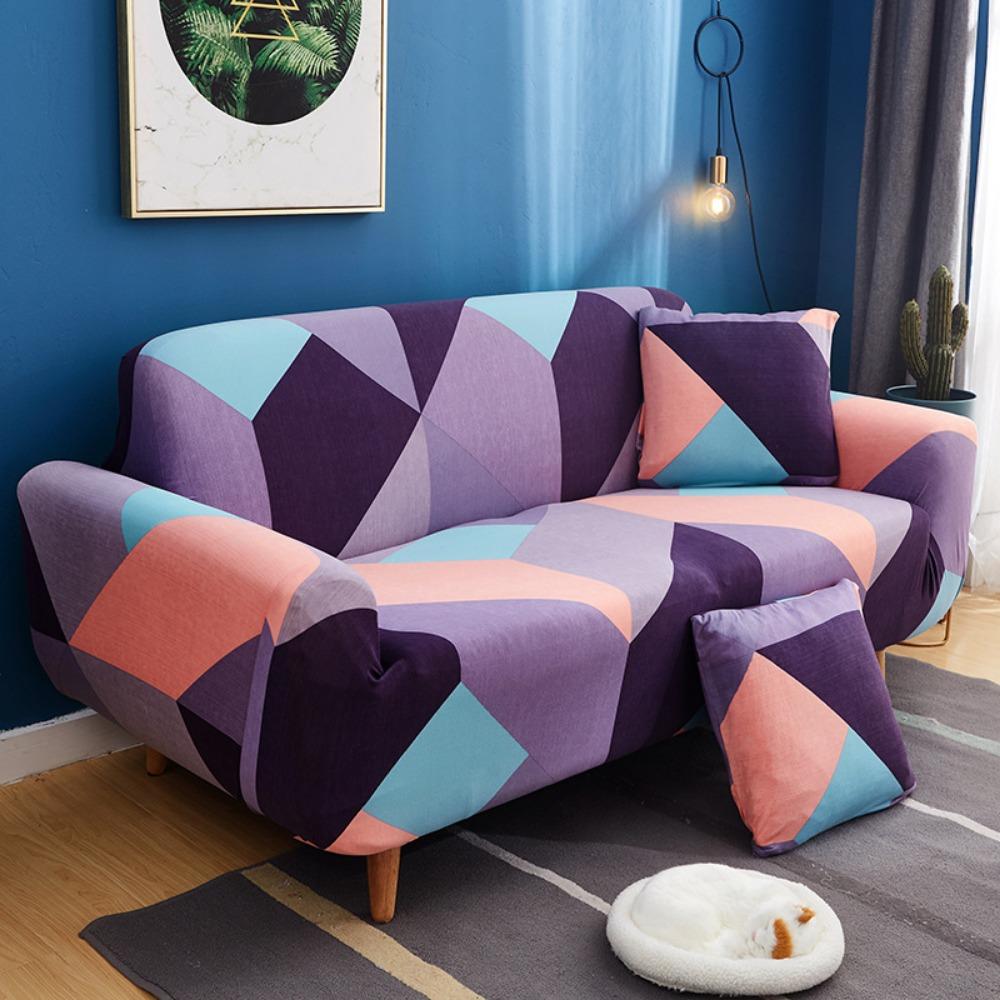 Stretch Sofaschutz Vollbezug Rutschfest mit Kissenbezug für Vintage Sessel Elastischer Couchbezug