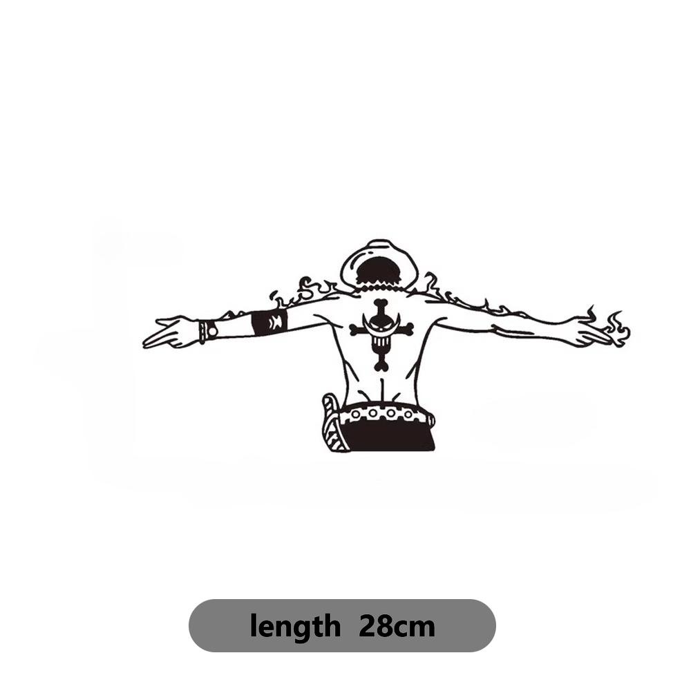 One Piece car sticker Luffy Ace rear windshield, car door, hood, electric vehicle reflective personality decoration sticker