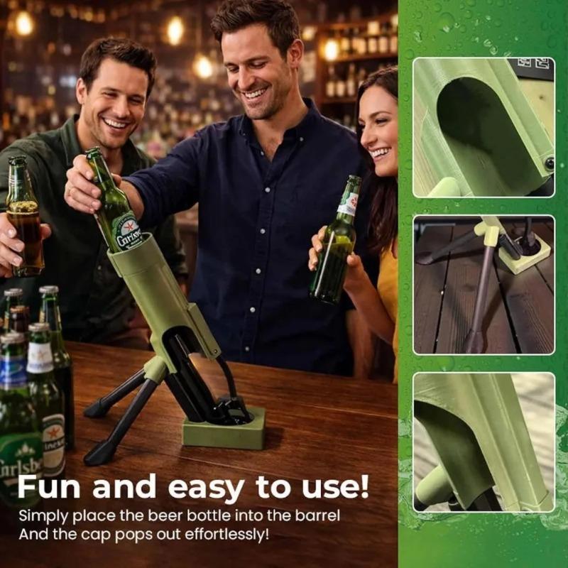 330500Ml Creative Bottle Opener Launch Spring Cap Bottle Opener Kitchen Party Supplies Bar Drinking Tools Kitchen Accessories