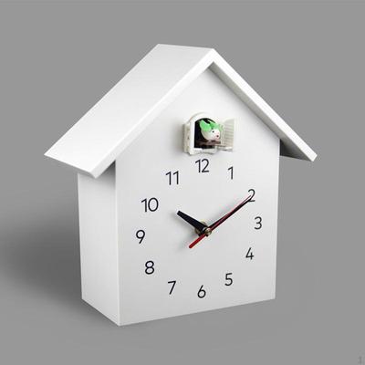Chirping Birdhouse Wall Clock with Pendulum
