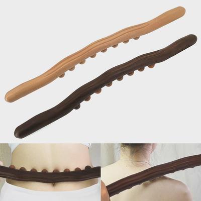 Masaj vücut için doğal kömürleşmiş ahşap kazıma masaj sopası sırt masajı SPA terapi aracı nokta tedavisi Guasha Relax