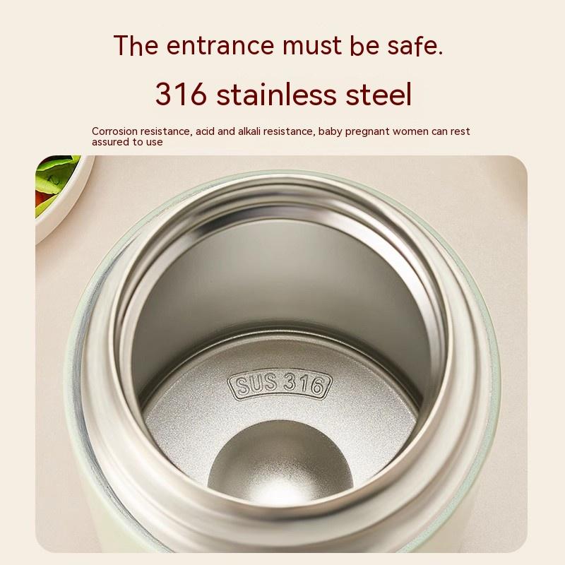 Braising Cup  New 24-hour Insulated Lunch Box Bucket Smouldering Stew Porridge Portable 316 Stainless Steel Braising Pot