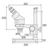 HOZAN Stereo Zoom Total Zoom Working Bright and Sharp For Precision Work L-46 Microscope, Type, Magnification 7-45x, Ratio 6.4, Distance 84mm,