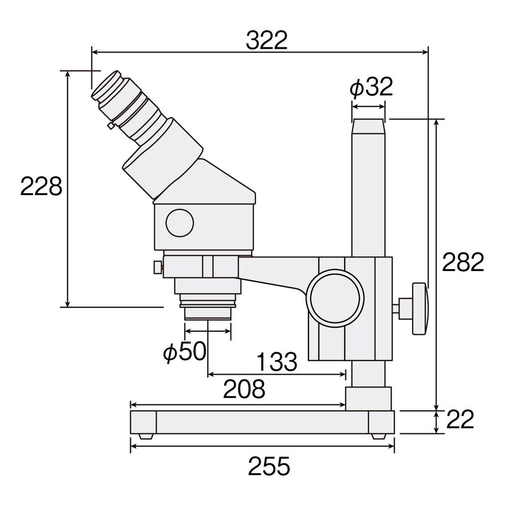 HOZAN Stereo Zoom Total Zoom Working Bright and Sharp For Precision Work L-46 Microscope, Type, Magnification 7-45x, Ratio 6.4, Distance 84mm,