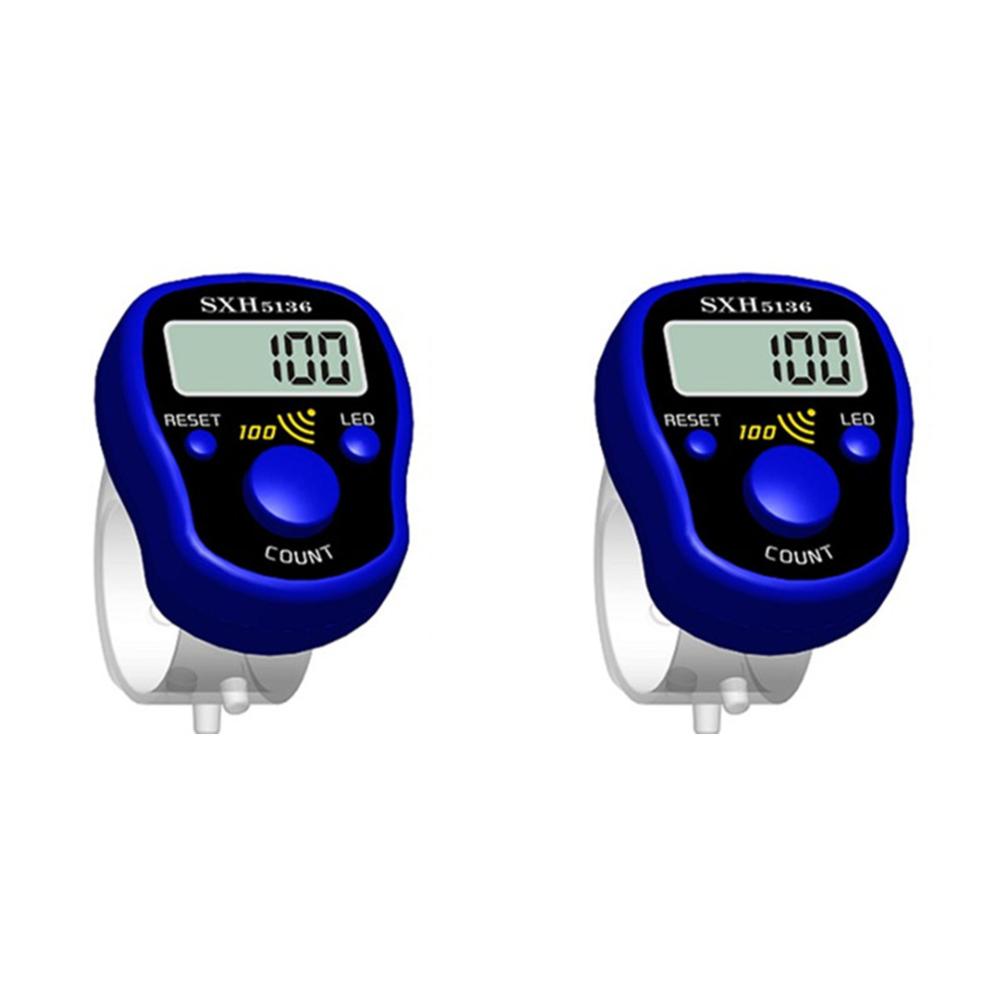 Stitch Marker Row Finger Counter LCD Digital Display with Light Professional Buddha Chanting Counter Instrument