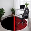 1pc Red Mandala Office Round Area Rug,  Mat Suitable For Office, Under Office Chairs Bedroom Living Room Home Decor, Room Deco
