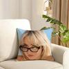 Singer Sabrina CarpenterS Cushion Cover Reversible Plush Pillow Cover Soft Fluffy  Home Decor for Sofa Bedroom