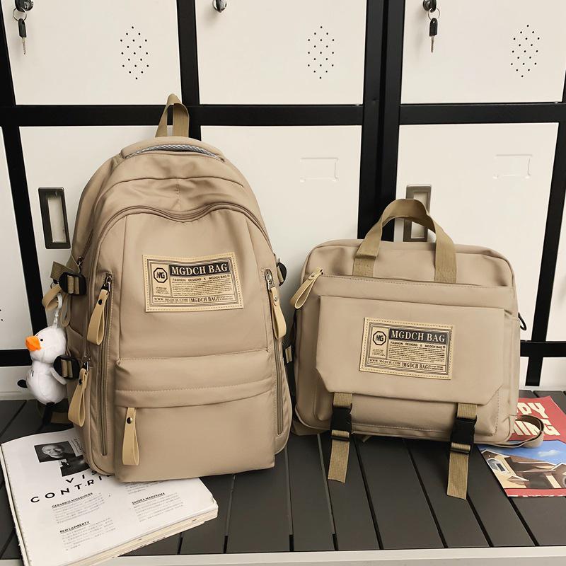 Fashionable Water-Repellent Student Backpack: Trendy High-Capacity Design for Couples