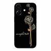 3D Emboss Case For iphone 17 2025 Phone Case Coque Flowers Black Silicone Soft Back Cover For iphone 17 5G Case 6.3" Funda Shell