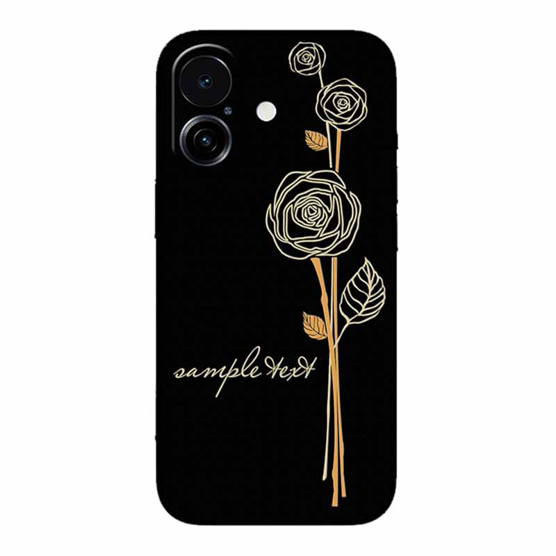 3D Emboss Case For iphone 17 2025 Phone Case Coque Flowers Black Silicone Soft Back Cover For iphone 17 5G Case 6.3" Funda Shell