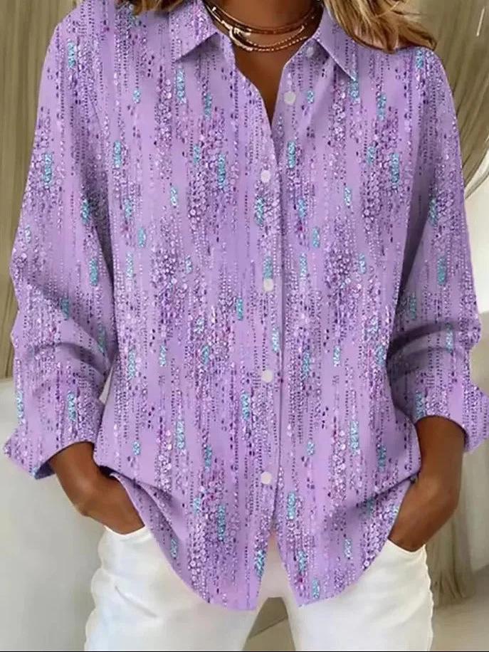 2025 TEMU 3D Print Women's Autumn Shirt - Trendy European & American Style