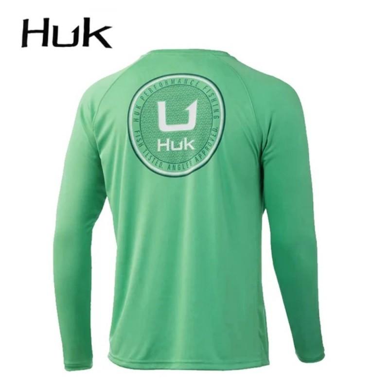 HUK Fishing Clothes Luya Long-sleeved Round-neck T-shirt Men's Sunscreen Quick-drying Breathable