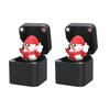 1/2/4Pcs Christmas Middle Finger In A Box Ornament Pop-up Santa Claus Reindeer Snowman Box Desktop Decoration Tricky Props Gag Prank Gift