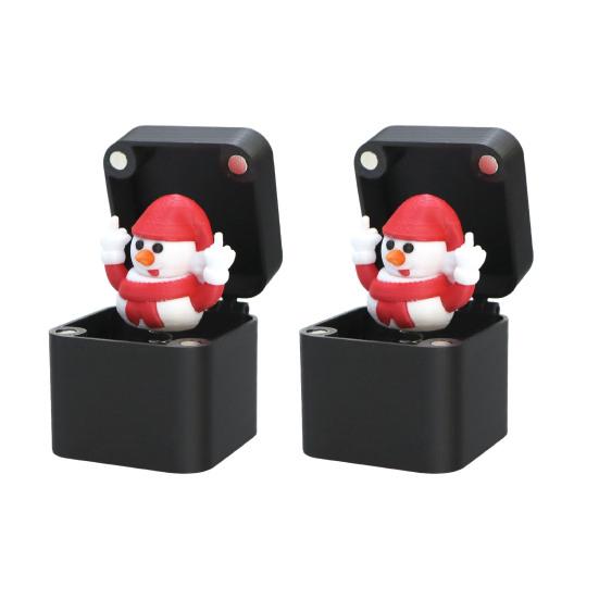 1/2/4Pcs Christmas Middle Finger In A Box Ornament Pop-up Santa Claus Reindeer Snowman Box Desktop Decoration Tricky Props Gag Prank Gift