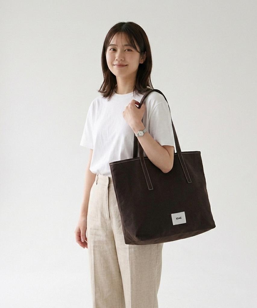 Ecrit Iowa Big Canvas Shoulder Bag - Brown