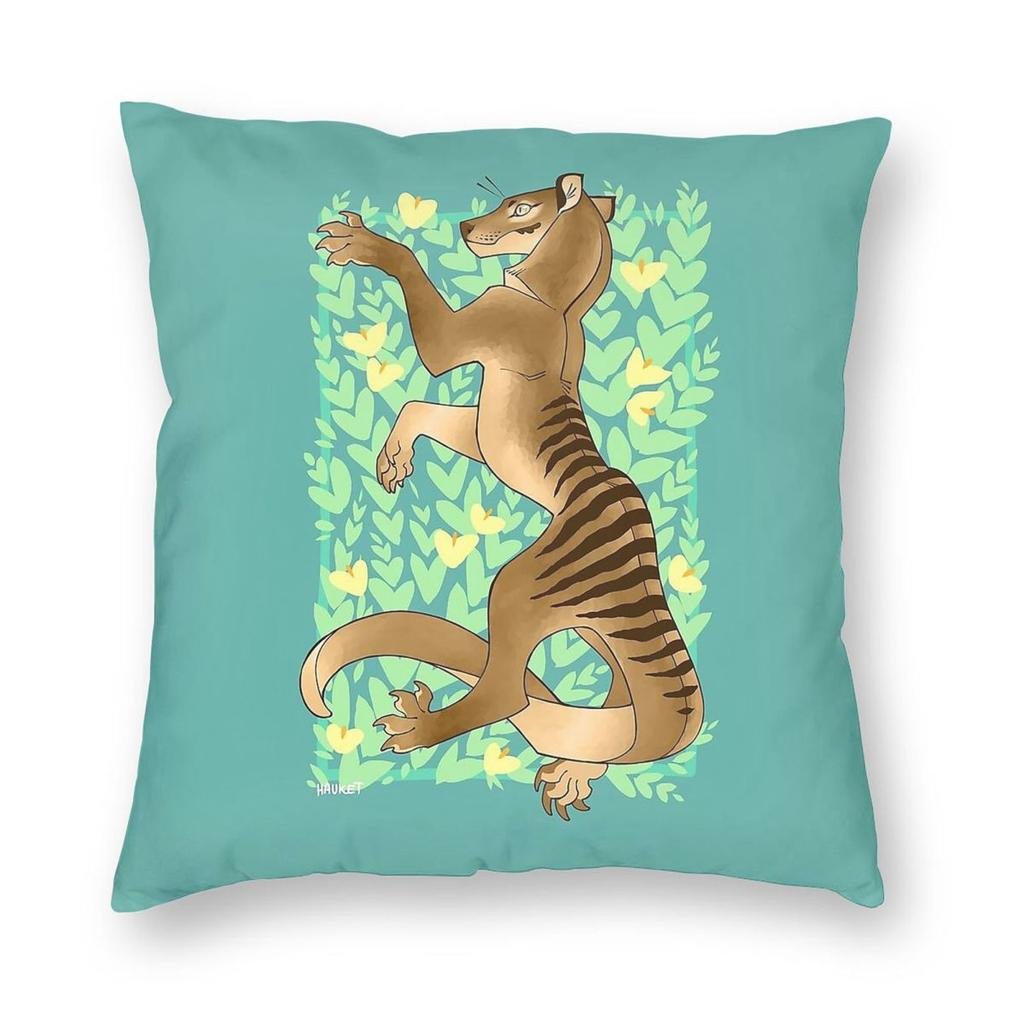 Thylacine Sepia Extinct Square Pillowcase Polyester Linen Velvet Creative Zip Decor Throw Pillow Case Sofa Cushion Cover