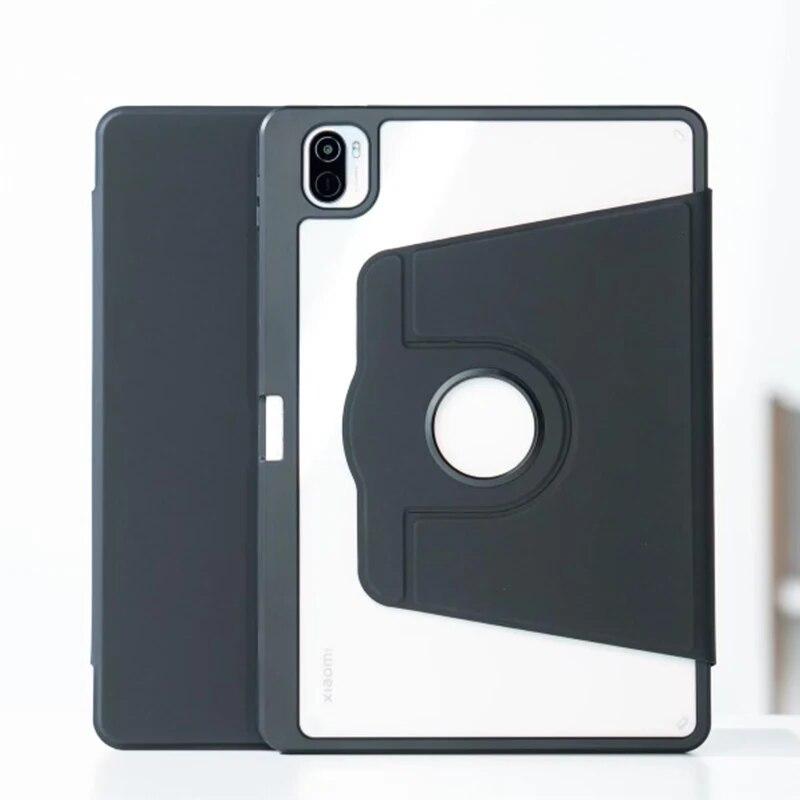 

Кожаный флип-чехол для XiaoMi MiPad 5 6 Mi Pad 5 6 Pro 11 с гнездом для ручки, вращение на 360° для RedMi Pad 10,61 дюйма, 2022, противоударный чехол с подставкой для сна/пробуждения MiPad 6(Pro) 11 inch чёрный