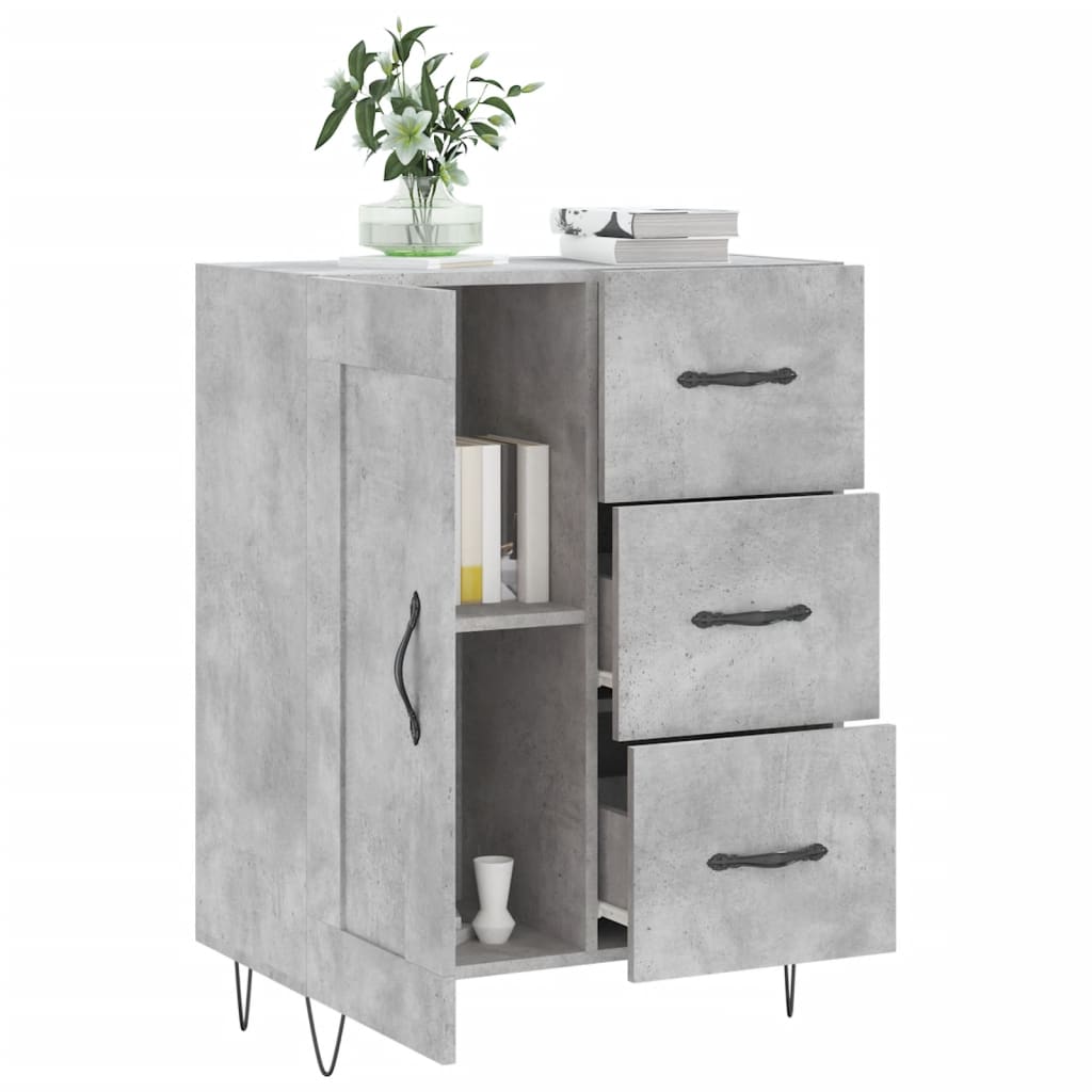 Sideboard Concrete Grey 69.5 x 34 x 90 cm Particleboard
