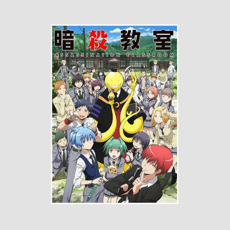 

Ретро японский аниме класс убийств плакат белая бумага плакаты и принты домашний декор эстетика гостиная бар настенное искусство живопись подарки 42x30cm