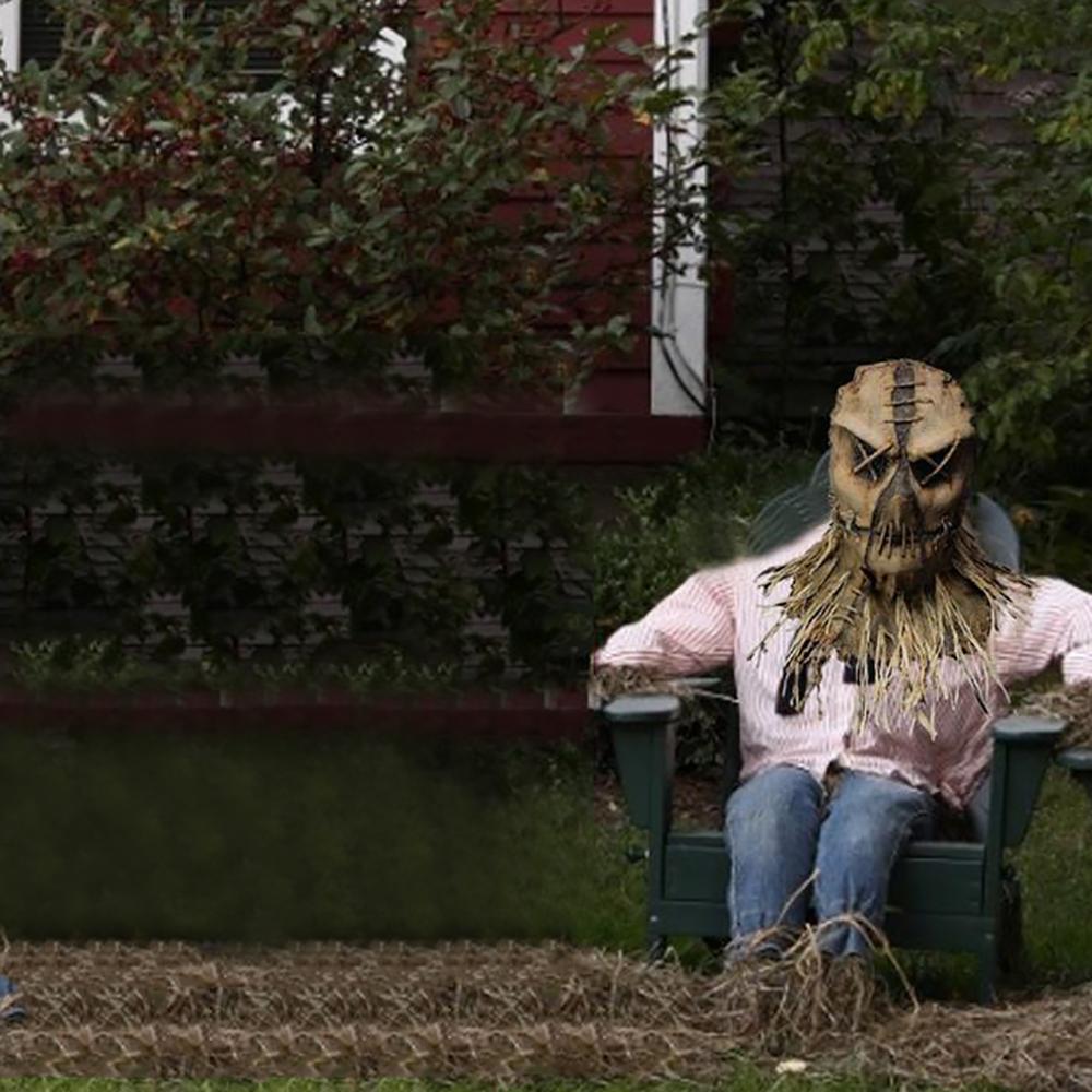 Halloween Latex Mask Horror Scary Scarecrow Cosplay Costume Props Adults Holiday C Style