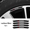 4 pièces Autocollants Jantes Roues Voiture Emblèmes Fibre de Carbone Décoration Auto Style Voiture Pour Mitsubishi lancer asx outlander pajero l200