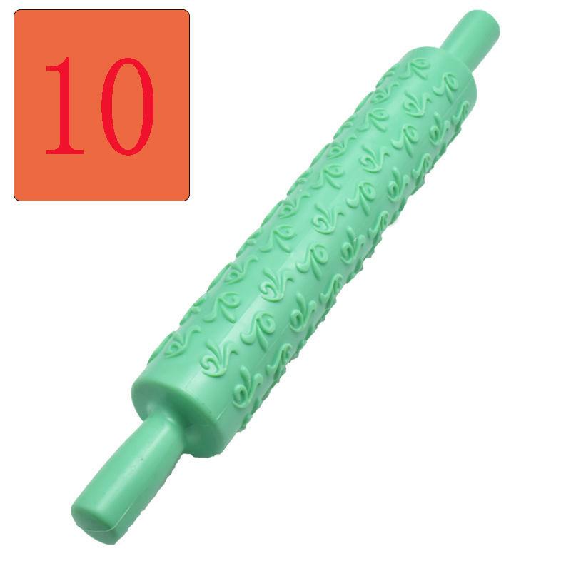 Pattern Texture Embossed Rolling Pin Dough Fondant Pastry Dumpling Pizza Cake Cookies Roller Tools Kitchen Accessories 1 Pcs