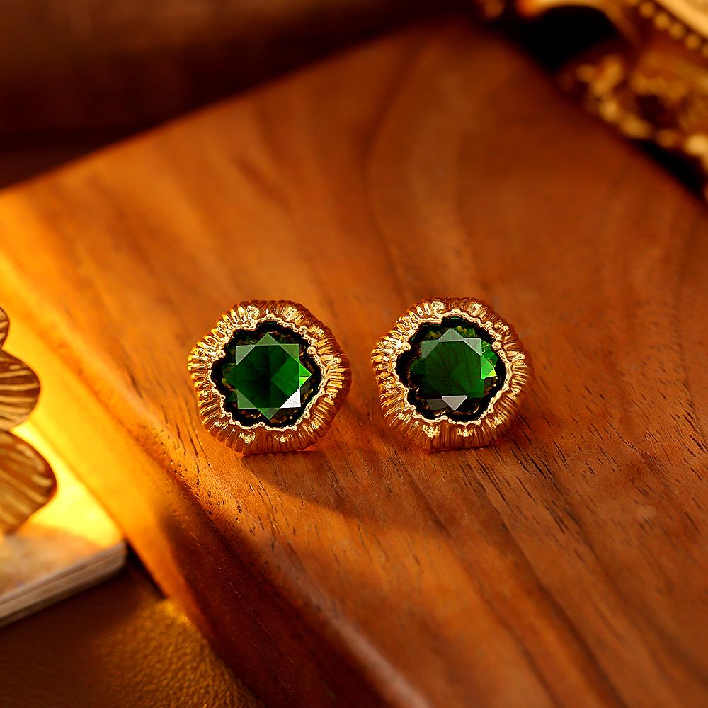 Flashy Zircon Stud Earrings: Unisex Luxury Minimalist Fashion with Hip Hop Punk Vibe