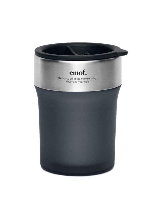 

emof PURE BLACK STAINLESS STEEL TUMBLER 400ml free