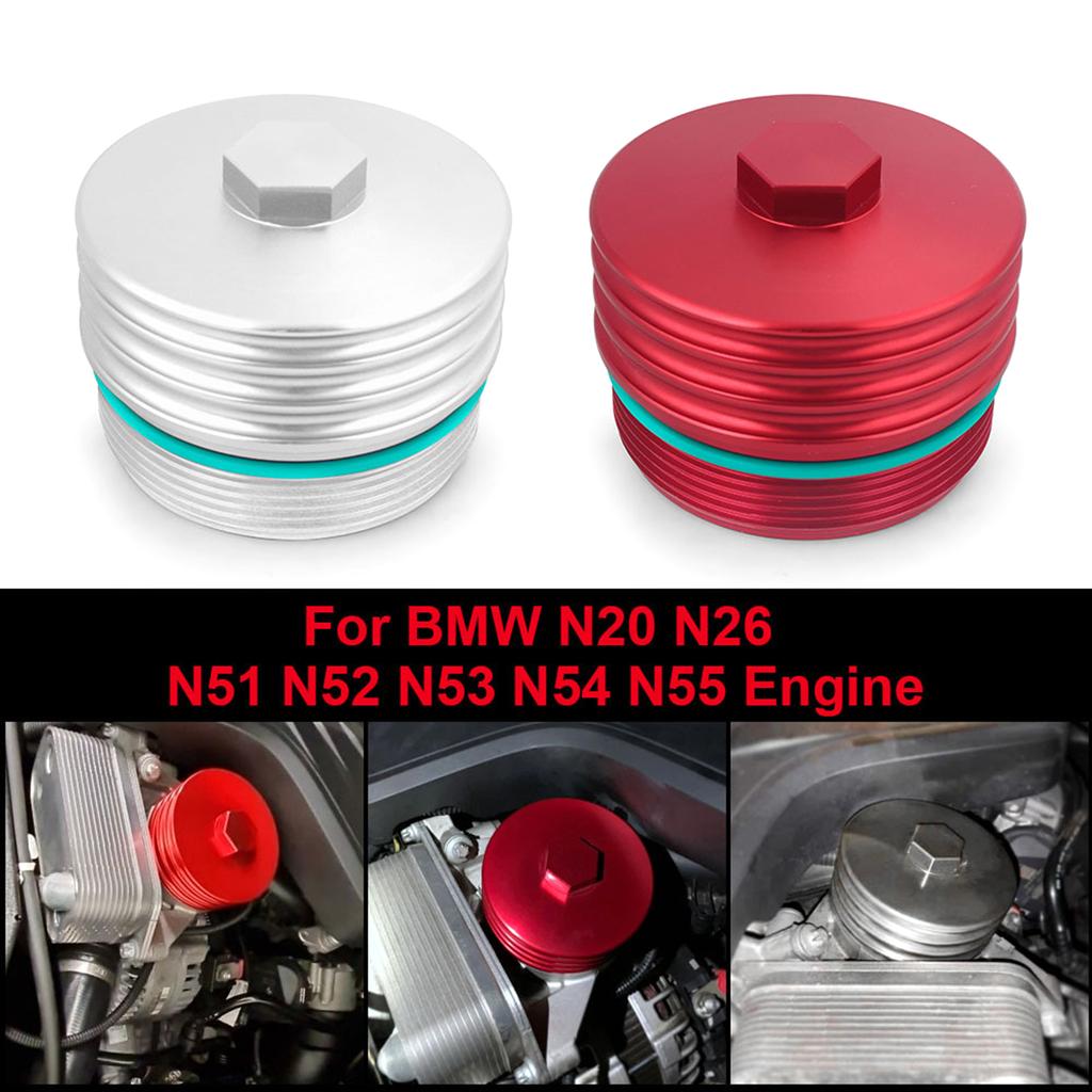Oil Filter Cover Cap Shell Forged Aluminum Alloy Filter Housing For N20 N26 N52 N54 N55 Car Engine Parts