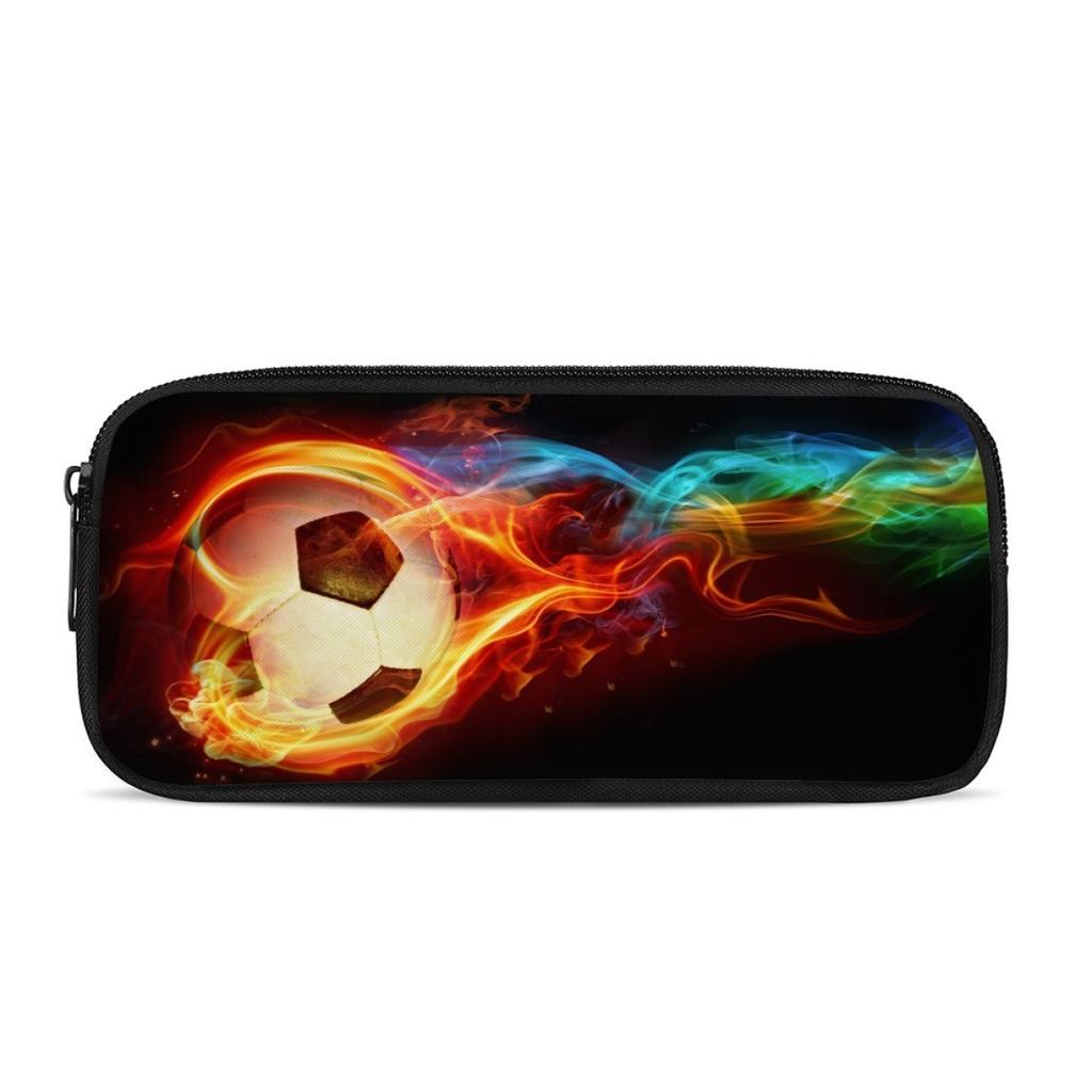 Formulation of World Cup football printed pencil bag with horizontal zipper and large-capacity stationery bag