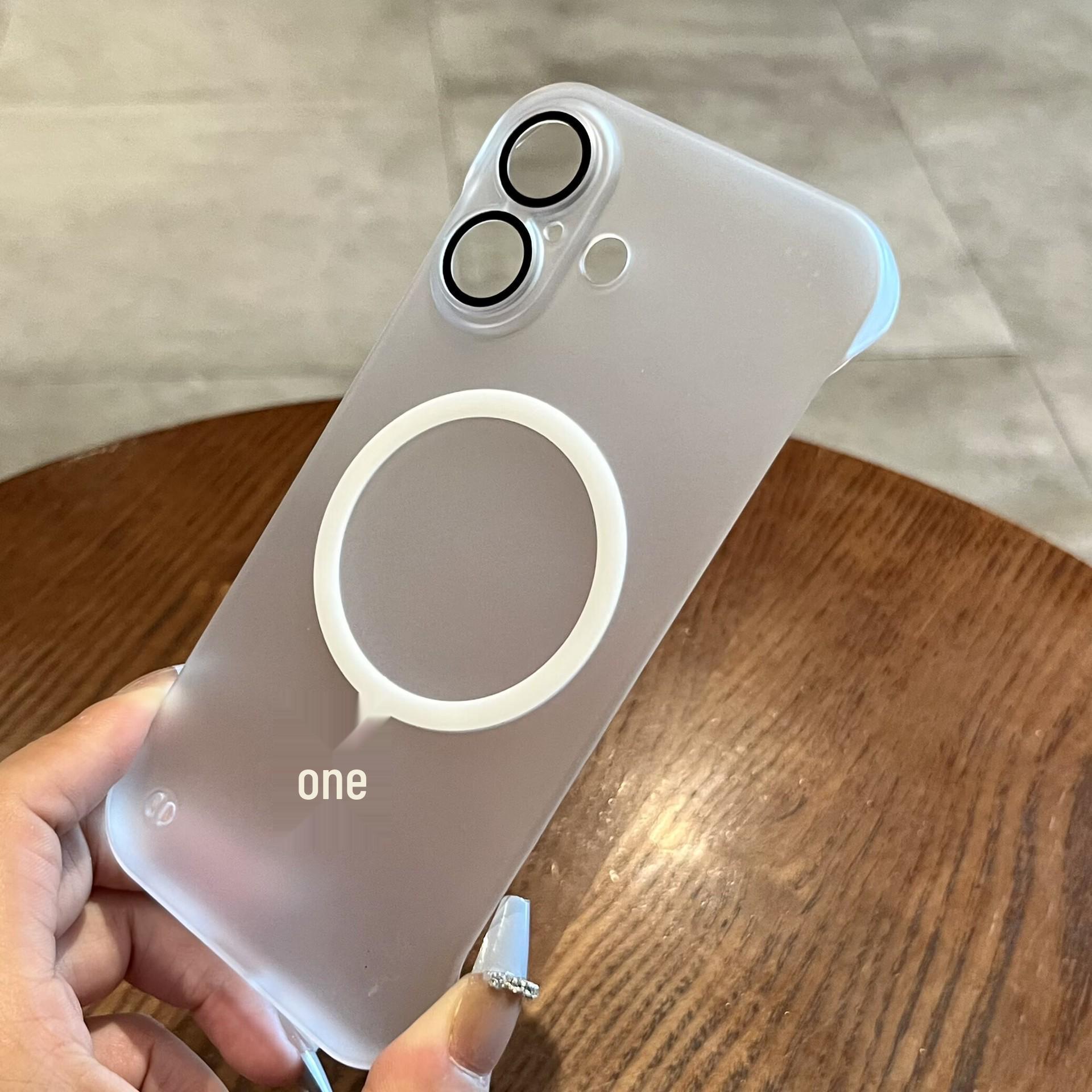 

Ультратонкий безрамочный чехол для телефона Apple 17Pro, 17AIR - Матовый ледяной туман с пленкой для объектива, Магнитный iPhone 17 [Large Hole]