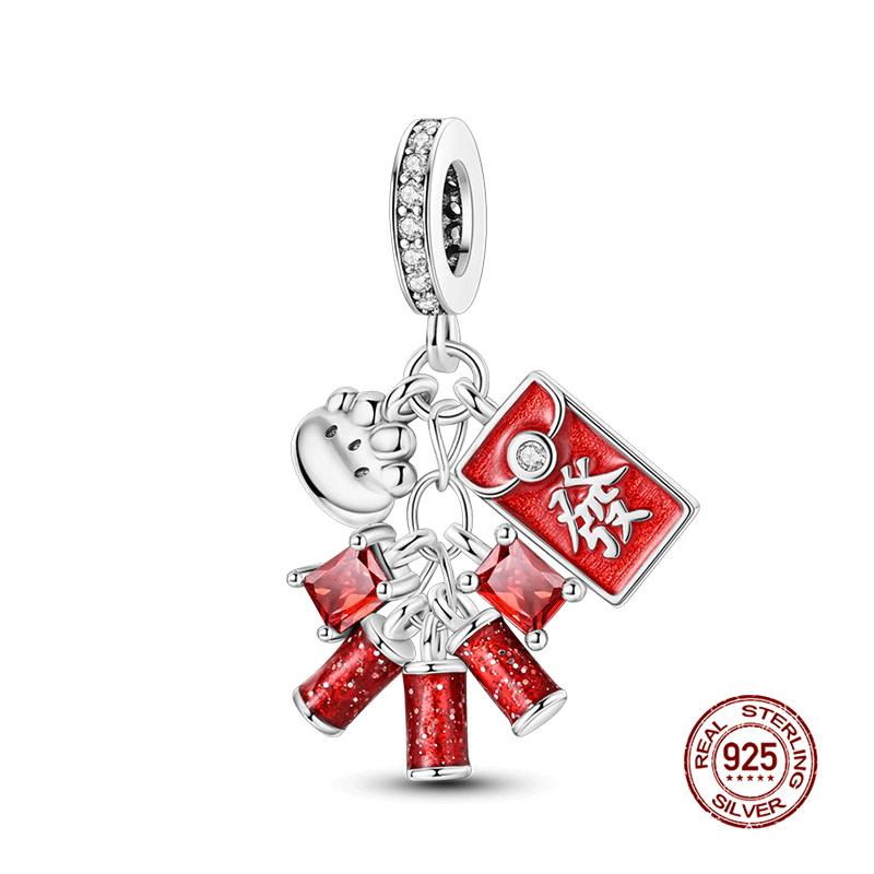 New In Charm Copper Lucky God Of Wealth Charms Beads Fit 3Mm Original Bracelet Necklace Women Diy Fine Jewelry Gift