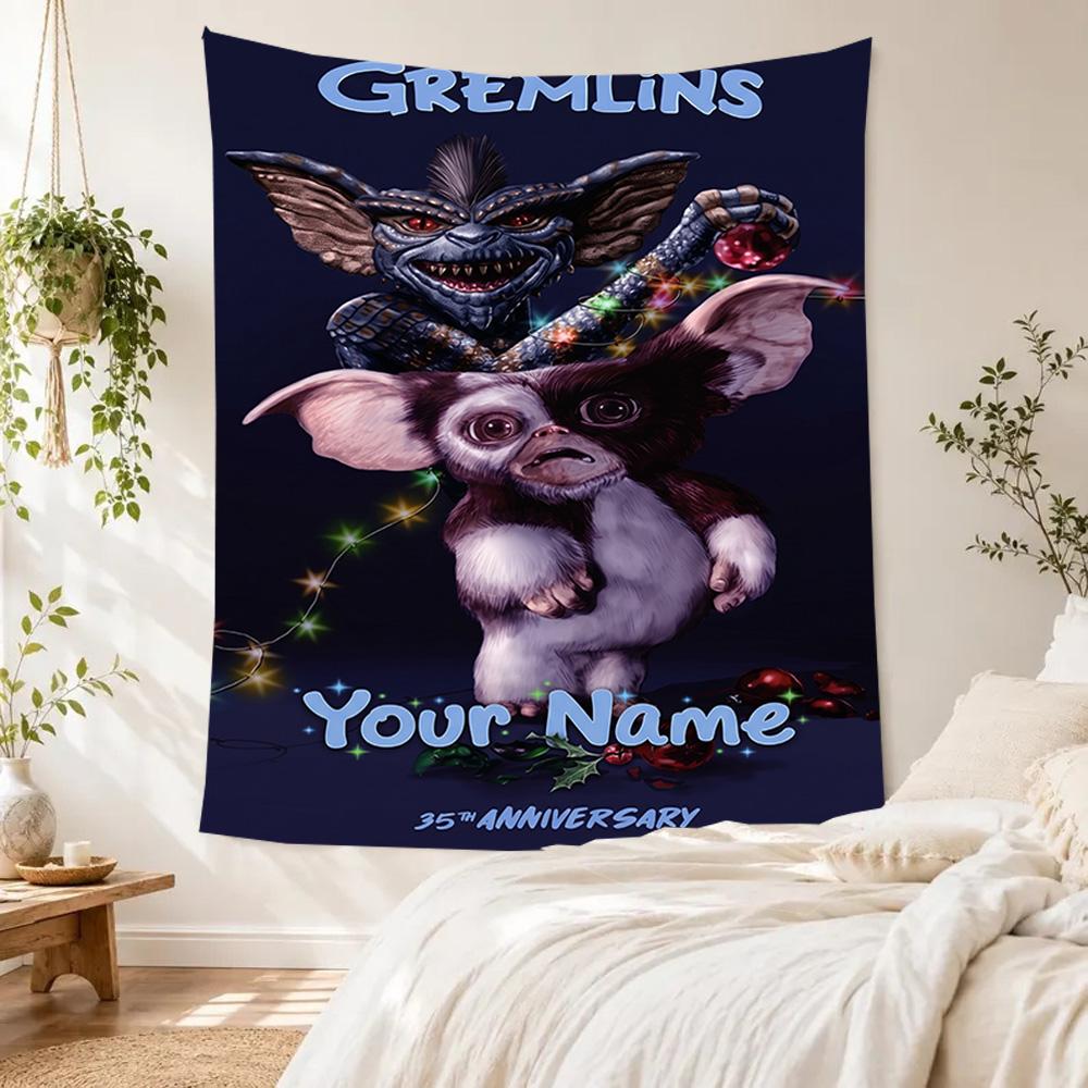 Gremlins Custom Wall Tapestry Aesthetic Wall Tapestry Non-Fading Color Ideal for Dorm Room Four Seasons Decor