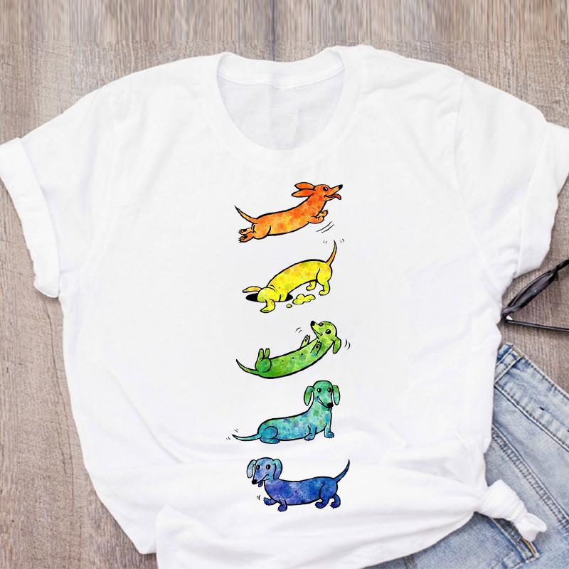 Cat Coffee Paw Strawberry Women's T-Shirts Cute Cartoon Top Female T Shirt Summer Funny Clothes O-Neck Ladies Tee Tops Shirts