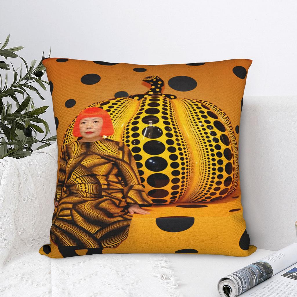 Yayoi Kusama Abstract Face Pillow Case Japanese Artist Custom Pillow Cover Retro Trendy Pillowcases For Wedding Party Home Decor