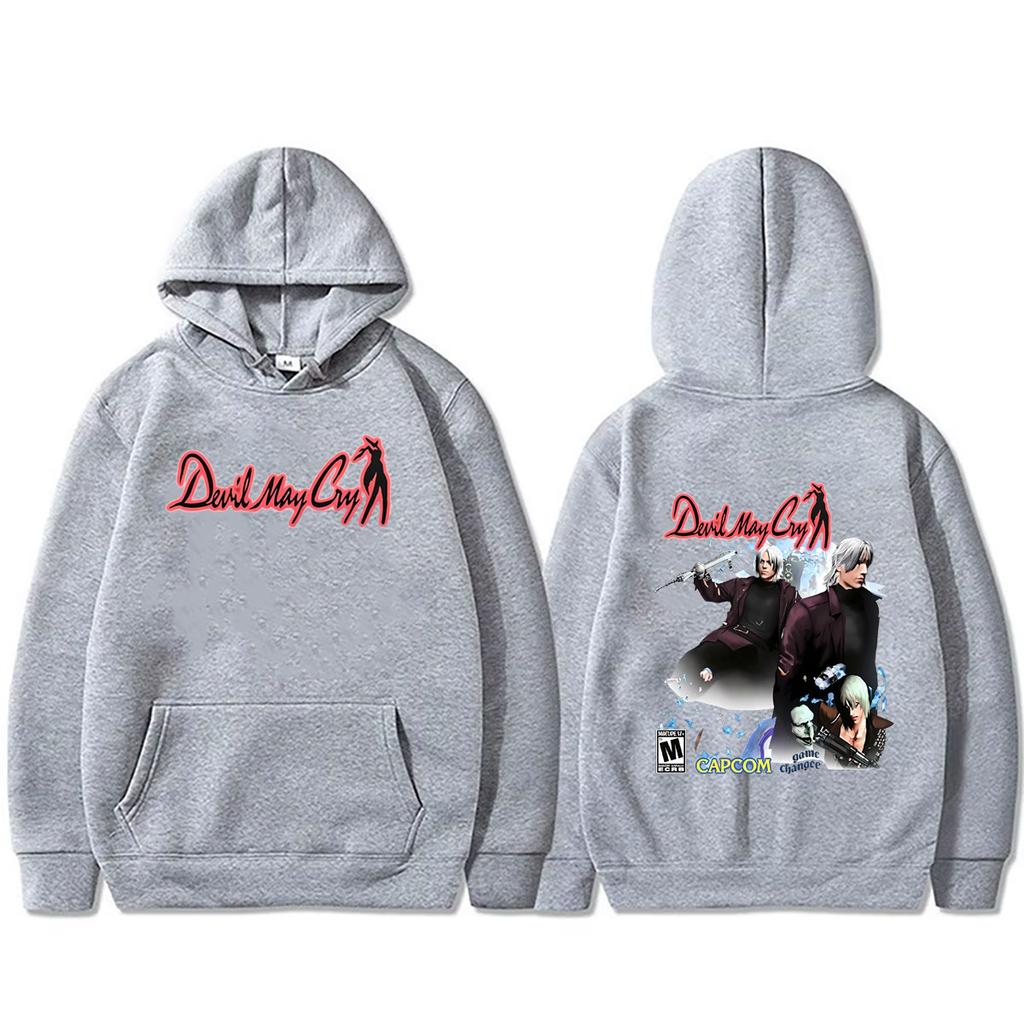 Game Devil May Cry Dante Hoodie Men's Women's Gothic Vintage Oversized Pullover Hoodies Hooded Sweatshirt