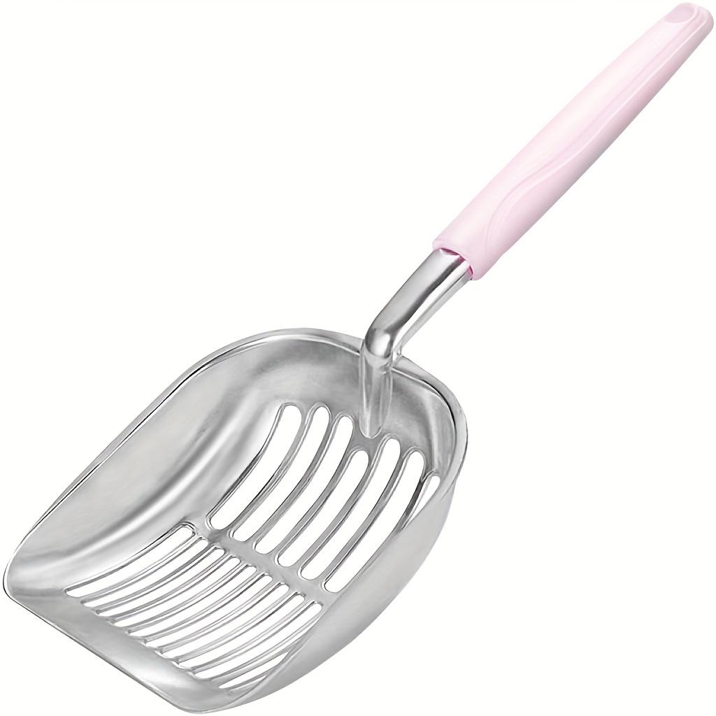 1Pc Cat Litter Scoop Long-Handle Cat Scoop Aluminum Alloy Metal Scoop Poop Sifter Mesh Scoop Metal Cat Litter Scoop Litter Box Scoop Durable Non