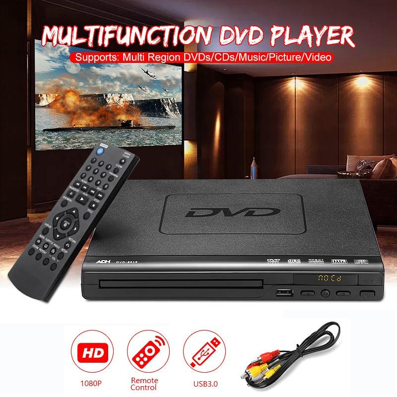 15W 1080P DVD Player Multiple Playback with Remote Controller Multi-angle Viewing USB 1080p Mini Dvd Player with Usb