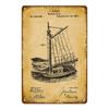 Metal Sign Vintage Sailboat Nautical Decor Maritime Gift Wall Art 20x30 Cm