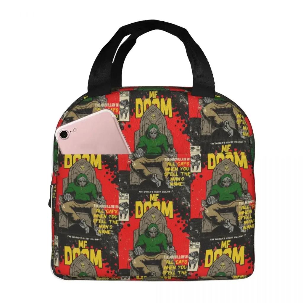 MF Music D-Doom-S Doomsday Operation Concert Cover Comic Insulated Lunch Bag Cooler Thermal Food Box Tote Lunch Boxes Container