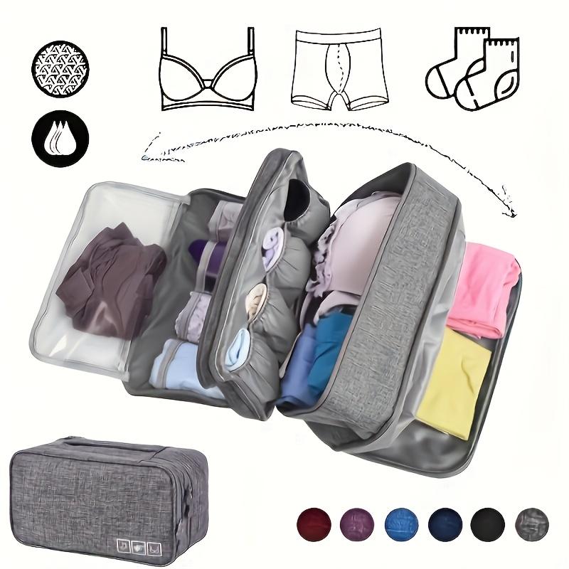 

Oxford Cloth Travel Storage Bag Lightweight Multifunctional Zippered Storage Pouch with Multiple Compartments Suitable for Storing Clothes, Underwear серый