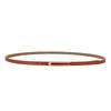 Genuine Leather Thin Waist Belt For Women With Alloy Buckle And Bright Finish For Casual Dresses