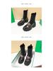Women's Spring 2025 Chunky Heel Ankle Boots - British Style, Elastic Slimming, Hidden Heel, Sock Boot Design, Suitable for Autumn.
