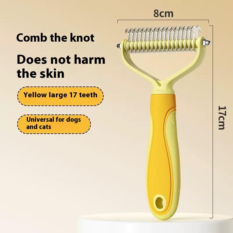 Grzebień do rozczesywania sierści, szczotka do usuwania podszerstka, usuwacz sierści dla kota i psa, narzędzie do pielęgnacji szczeniąt, rozcinacz kołtunów dla kotów i psów, artykuły dla zwierząt