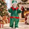 Soft Fleece Baby Christmas Outfit Kids Flannel Onesie, Santa Claus Costume Pajamas for Boys Girls, Jumpsuit Warm Holiday Party Sleepwear with Two Way