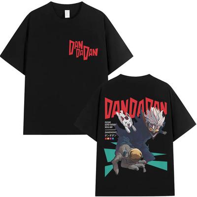 Anime Dandadan Print Tshirt Japanese Manga Fashion Design Casual Oversized Cotton Tshirts Vintage ONeck Short Sleeve T Shirts