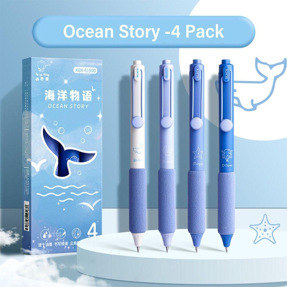 

4 ШТ/Коробка Натискна Гелева Ручка ST Наконечник Кулькова Ручка Креативні Письмові Інструменти Специфічні для Студентів синій