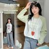 Large Size Women's Casual Shoulder Sleeves Contrasting Color Letter Loose T-shirt Spring Lazy and Thin Top 12