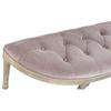 Lavice - DKD Home Decor - Samet a dřevo hevea - Růžová/přírodní - Klasický styl - Snadná montáž