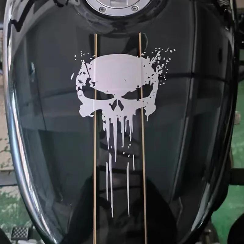 Blood Skull Motorcycle Sticker Racing Side Body Fuel Tank Cool Helmet Oilproof Decals for Ktm Aprilia Yamaha Kawasaki Suzuki BMW